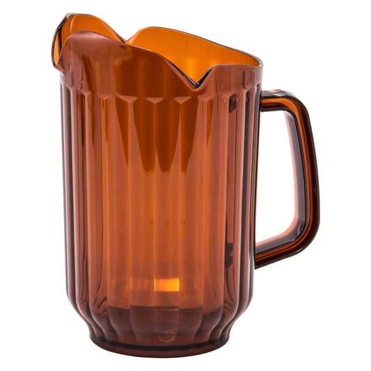 WPCT-60A - 60 oz Triple-Spout Polycarbonate Pitcher, Amber