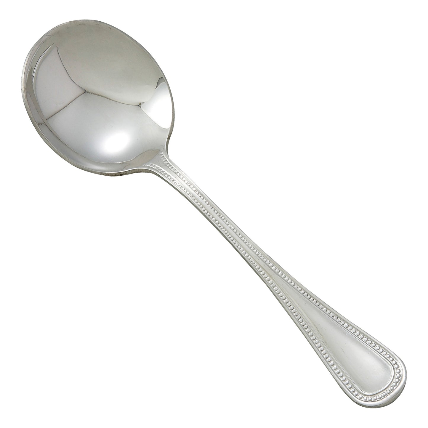 0036-04 - Deluxe Pearl Bouillon Spoon, 18/8 Extra Heavyweight