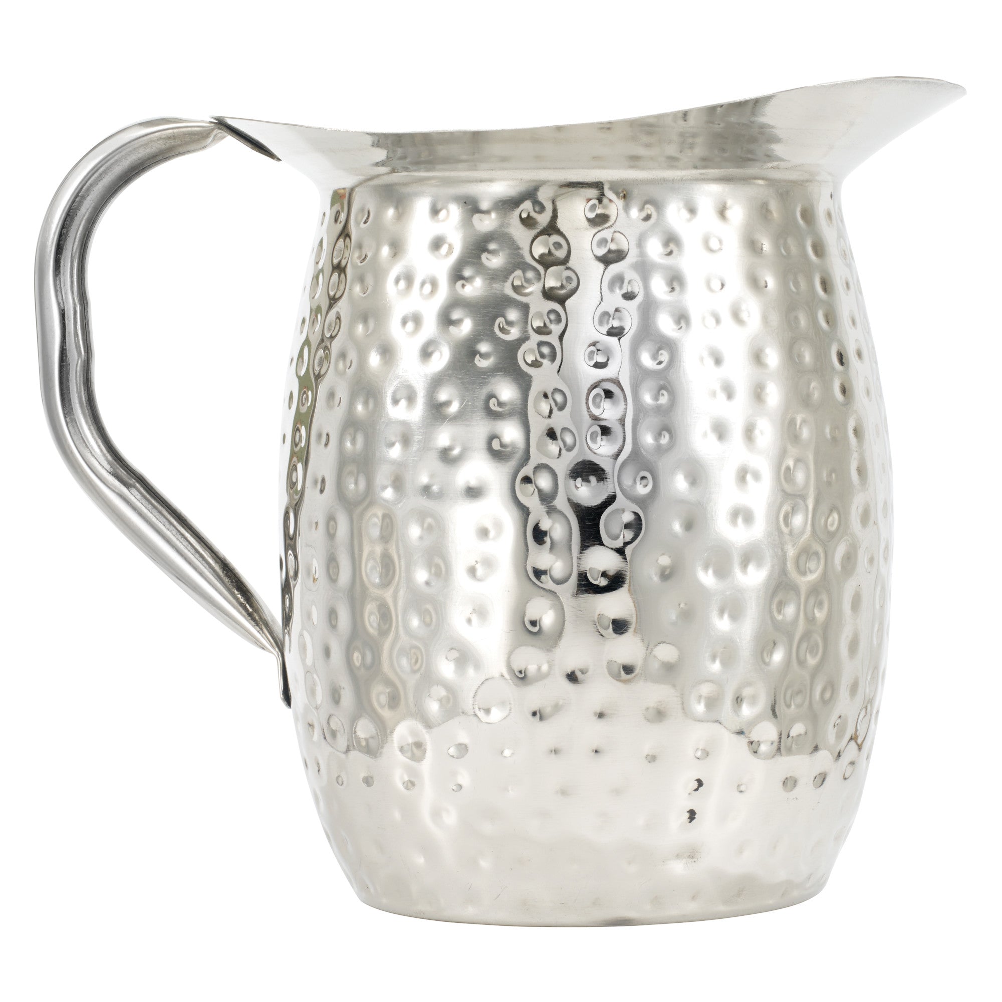 WPB-3CH - 3 Qt Hammered S/S Bell Pitcher with Ice Guard – Winco