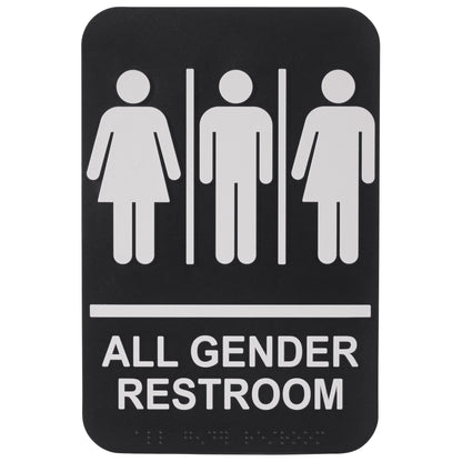 SGNB-607 - Information Signs with Braille, 6"W x 9"H - All Gender Restroom