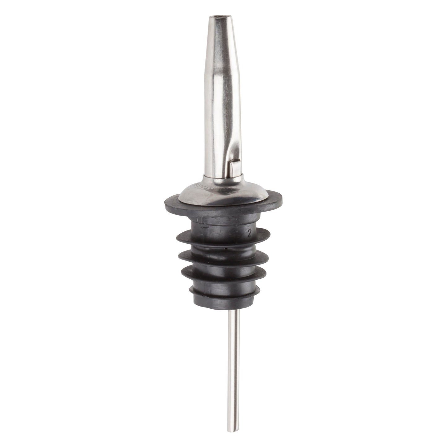 PPM-4 - Metal Pourers, Tapered Spout, Black Plastic Stopper