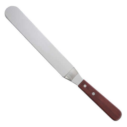 TOS-9 - Spatula with Offset, Wooden Handle - 8-3/8" x 1-1/2"