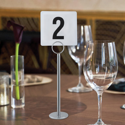 TBH-8 - Table Number Holder, Chrome - 8"