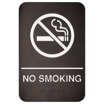 SGNB-601 - Information Signs with Braille, 6"W x 9"H - No Smoking