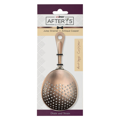 BAJS-6AC - After5 Julep Strainer, Antique Copper