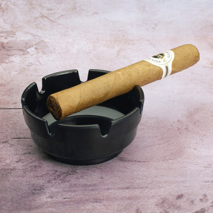 MAS-4K - Plastic Stackable Ashtray - Black