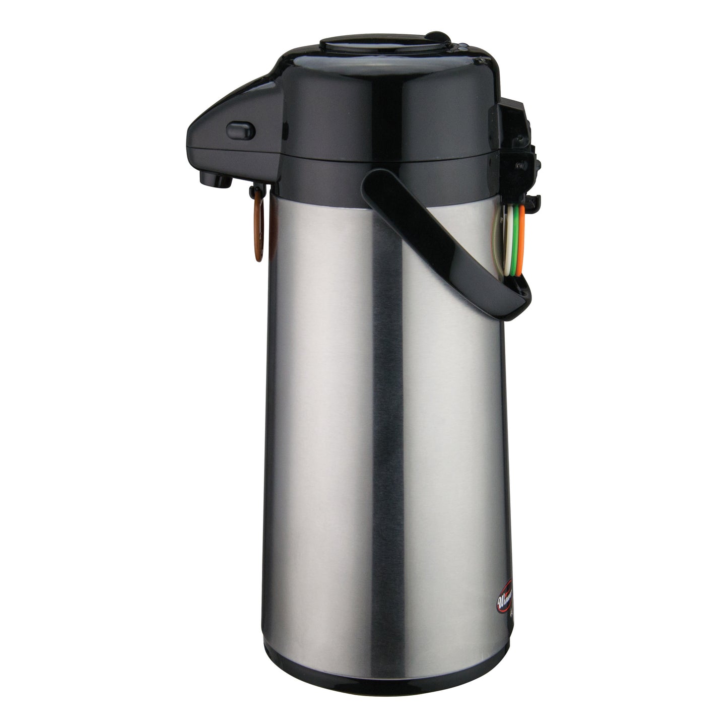 AP-522 - Glass Lined Airpot with Push Button Top, Stainless Steel Body - 2.2 Liter